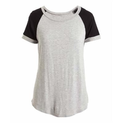 Cool Melon Women's Tee Shirts Gray - Gray & Black Raglan Tee - Women & Plus