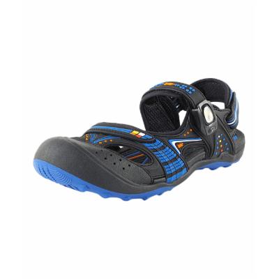 Gold Pigeon Women's Sandals 7668 - Black & Blue Geometric Closed-Toe Sandal - Women