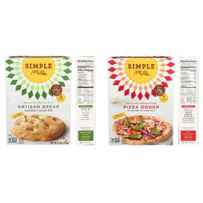 Savory Simple Mills Variety Pack 2 Count/2 Artisan Bread, Pizza Dough