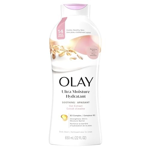 Olay Ultra Moisture Soothing Body Wash with Oat Extract  22 Fl Oz  Moisturizing Body Wash for Sensitive Skin thumbnail