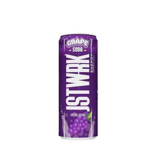 JST WRK Energy Drink - 12-Pack, Sugar-Free, Zero Calories, No Sugar Alcohols, 12 Fl Oz., 200 Milligrams Caffeine (Grape Soda) thumbnail
