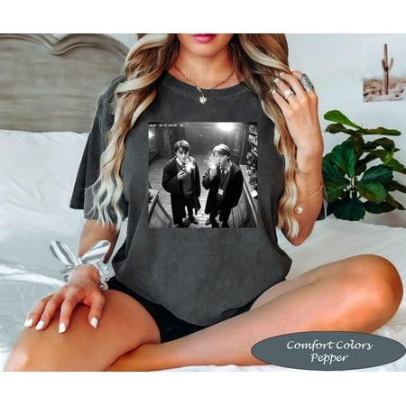 Harry Potter and Ron Weasley Smoking Funny Graphic Comfort Colors Short Sleeve T-Shirt for Men Women  White Color  Size L