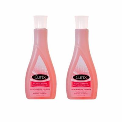 Cutex Quick & Gentle Polish Remover, Non-Acetone - 6 Fl Oz (Pack of 2) + Makeup Blender Stick, 12 Pcs