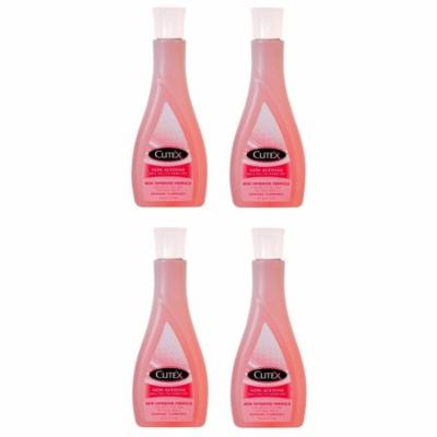 Cutex Quick & Gentle Polish Remover, Non-Acetone - 6 Fl Oz (Pack of 4) + Makeup Blender Stick, 12 Pcs