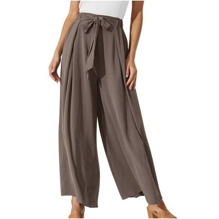 Rovga Women Shorts Straight Leg Pants Leisure Solid Color High Waist Trousers Elastic Waist Kawaii 3252 Hiking Outdoor Summer Shorts Pink Xl