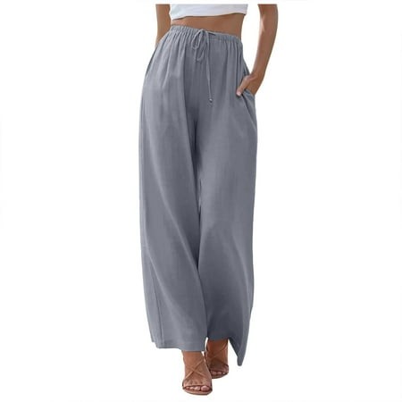 Rovga Women Shorts Straight Leg Pants Leisure Solid Color High Waist Trousers Elastic Waist Kawaii 3443 Hiking Outdoor Summer Shorts Pink Xl
