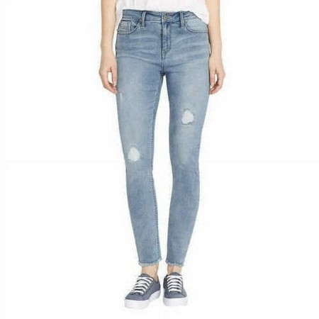 Buffalo David Bitten Ladies  Rip & Repair Mid-Rise Skinny Jeans  Blue 6/28 - NEW