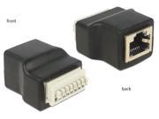 Delock Adapter RJ45 Female > Terminal Block Pushbutton 8pin Connect Single Wires