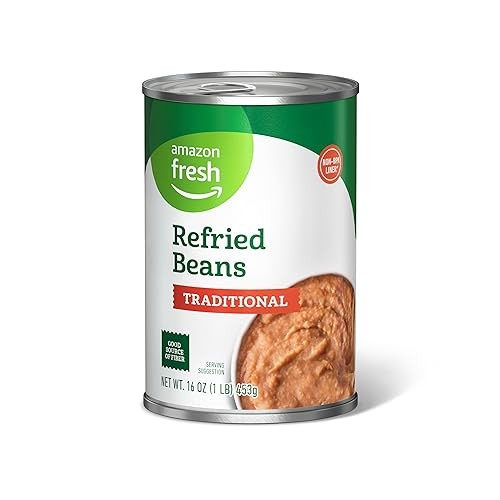 Amazon Fresh, Canned Traditional Refried Beans, 16 Oz