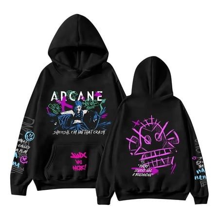 Clearance 2025 Arcane Hoodie Jinx Arcane Cosplay Arcane League of Legends League of Legends Arcane League of Legends Arcane Hoodie Arcane Jinx League 