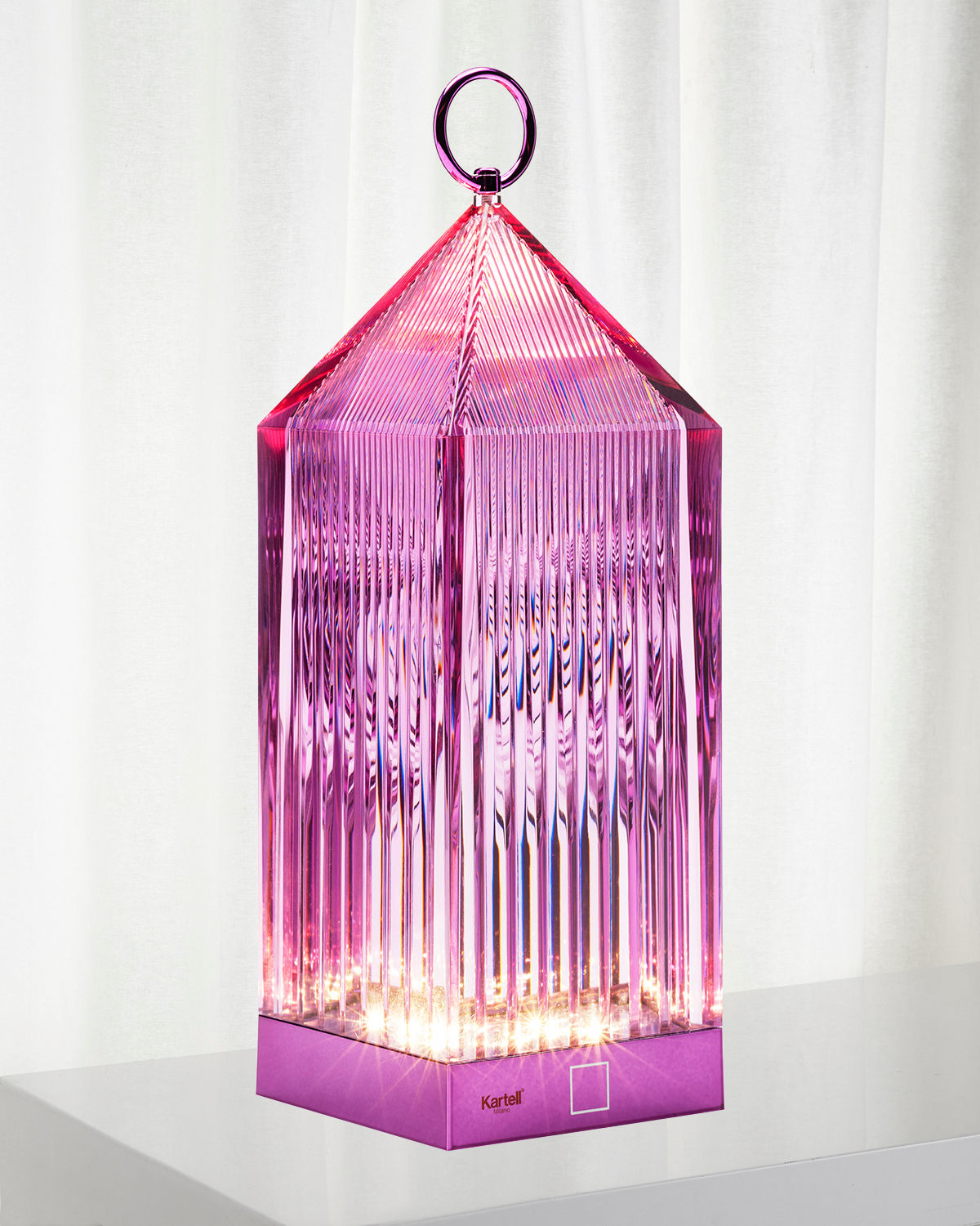 Kartell Lantern Portable Lamp W/ Dimmer by Ferruccio Laviani Plastic, Size 12.2 H X 3.74 W X 3.74 D in | Wayfair 9335/GL