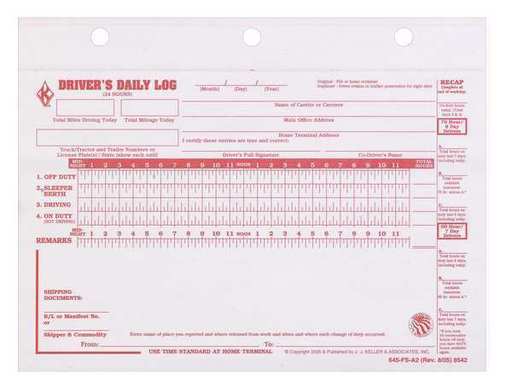 Detailed Driver Logbook,w/Carbon JJ KELLER 8532