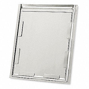 ABILITY ONE Aluminum Label Holder Pk10, 9905-00-866-0334, Silver