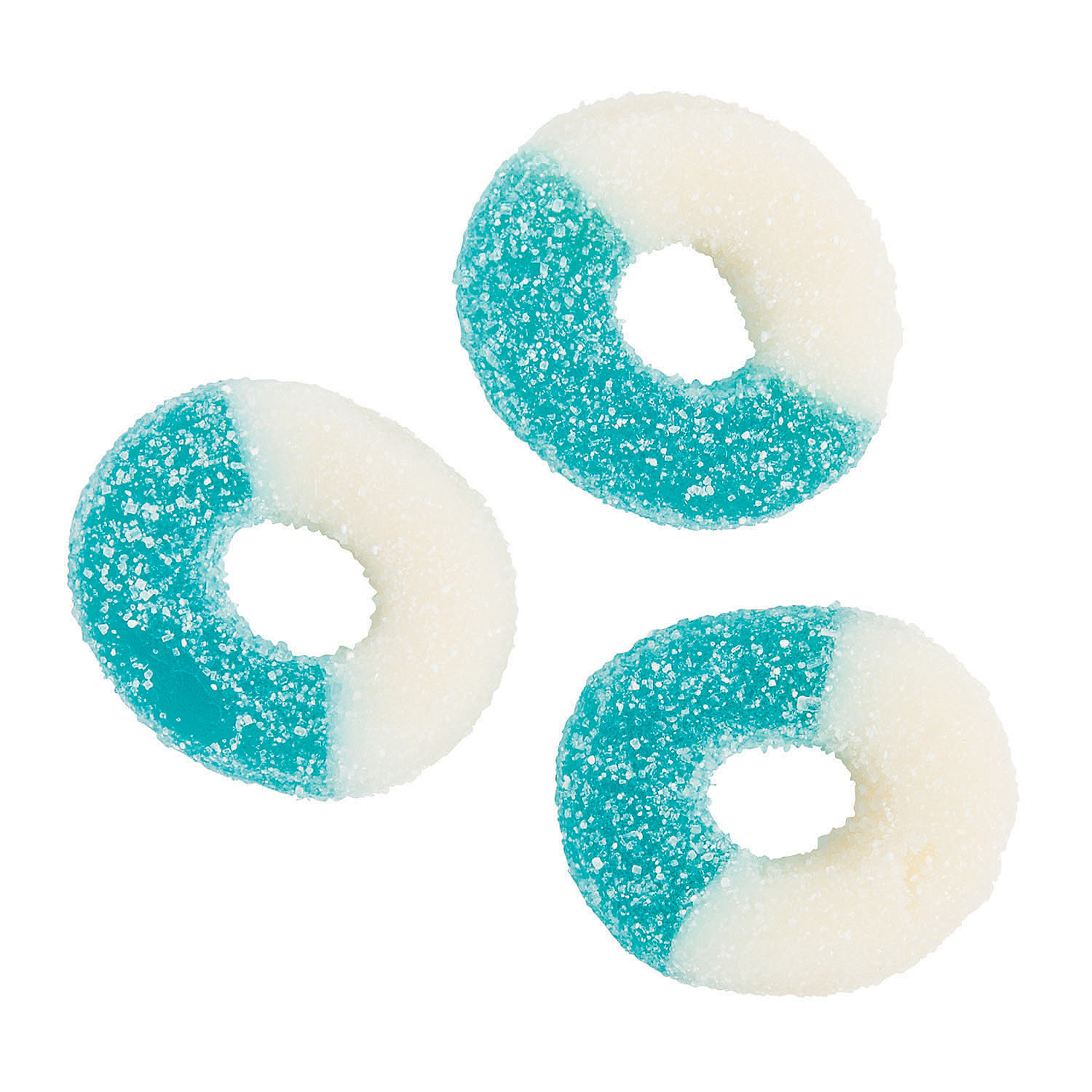 Fun Express - Gummy Rings Blue Raspberry (4.5lb) for Wedding - Edibles - Soft & Chewy Candy - Gummy - Wedding - 292 Pieces