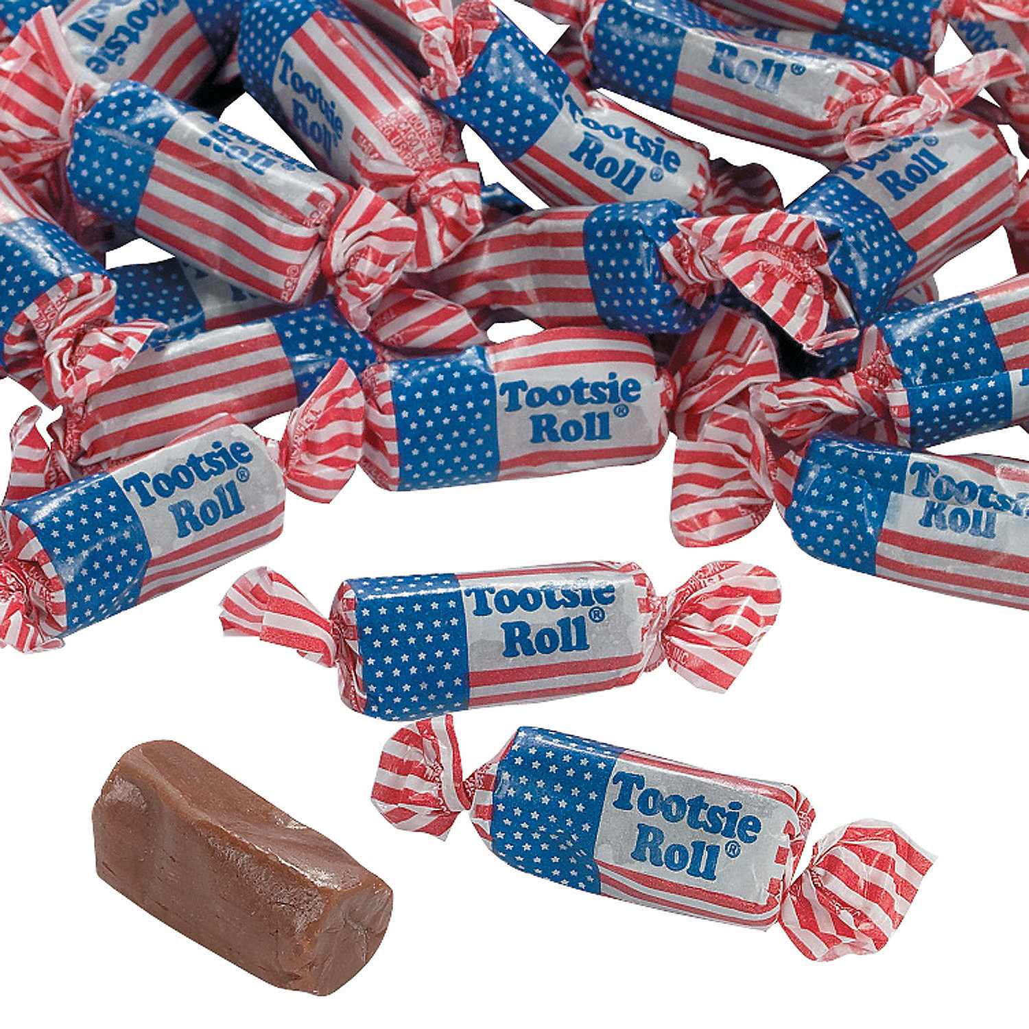 Tootsie Roll® USA Flag Midgees Chocolate Candy  70 Pieces