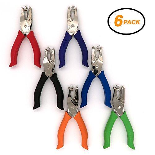 Emraw Premium Single Hole Paper Punch Cushion Grip Heavy Duty Hole Puncher for Greeting Cards Scrapbook Notebook Puncher Craft Paper Hand Tool Pack of