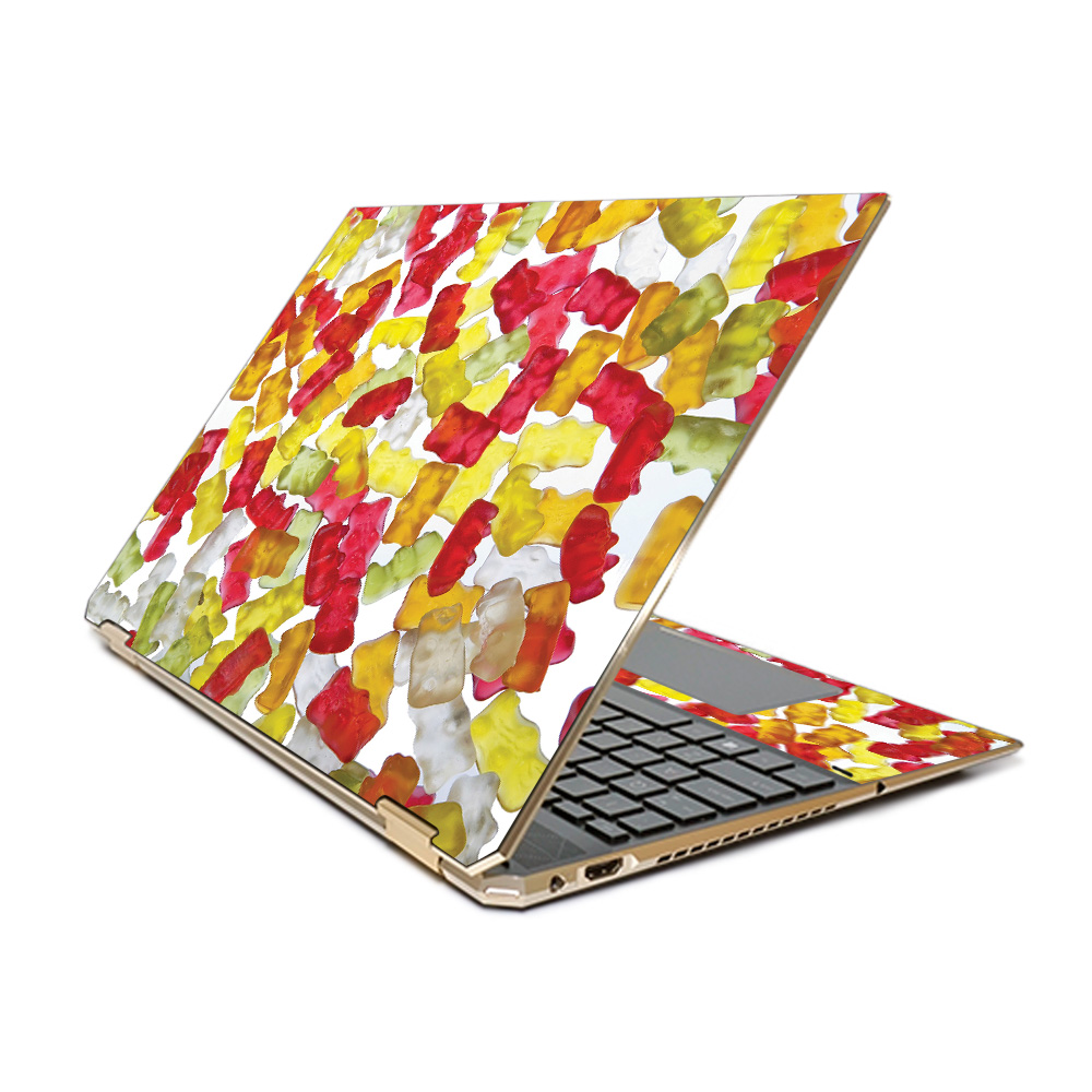 Skin Decal Wrap Compatible with HP Spectre X360 15.6  Gem-Cut (2019) Sticker Design Gummy Bears