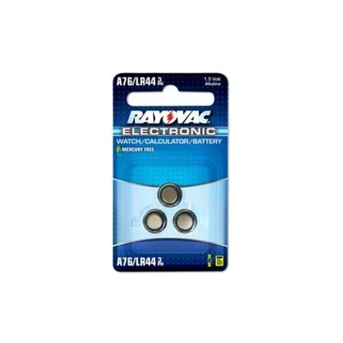 3-Card A76 / LR44 Rayovac Alkaline Button Batteries