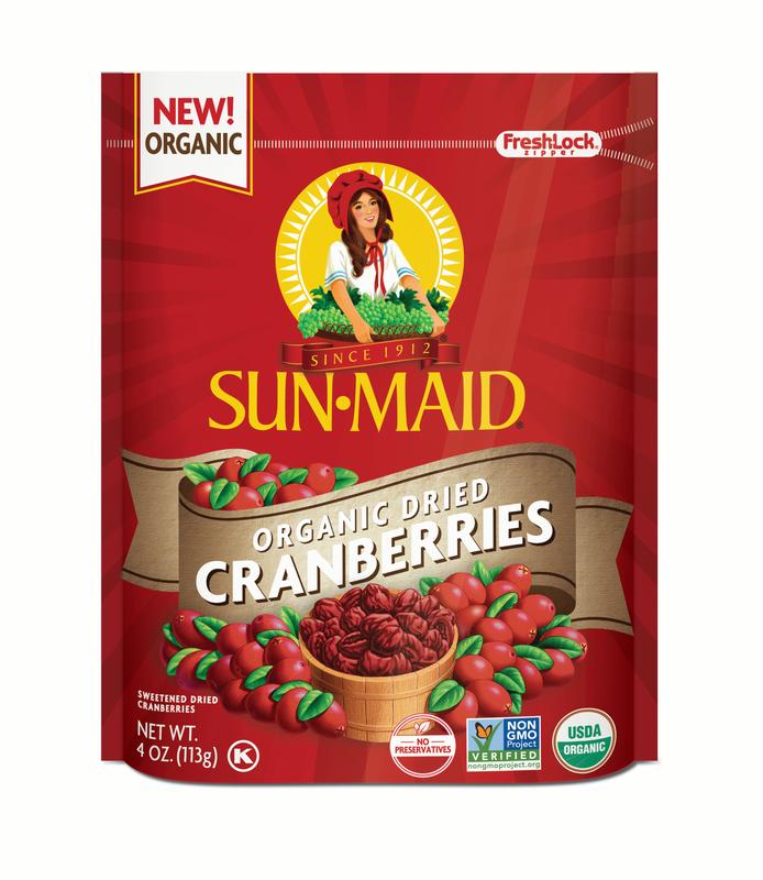 Sun-Maid, Organic Dried Cranberries, 4 Oz (113 G)