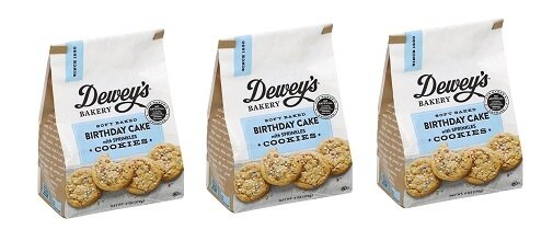 Deweys Bakery Cookies Soft Baked Birthday Cake With Sprinkles - 6 Oz