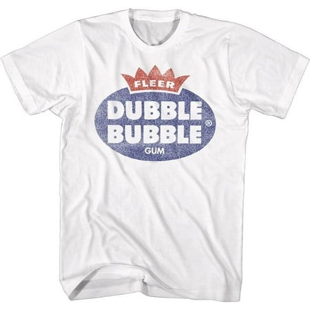 Original Dubble Bubble Gum Men S T Shirt Vintage Fleer Logo White Cotton