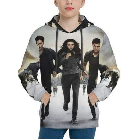 The Twilight Saga Youth Hoodies 3D Print Pullover Hooded Sweatshirt Unisex Casual Sweater Tops Blouse Long Sleeve Kids Hoodie X-Large