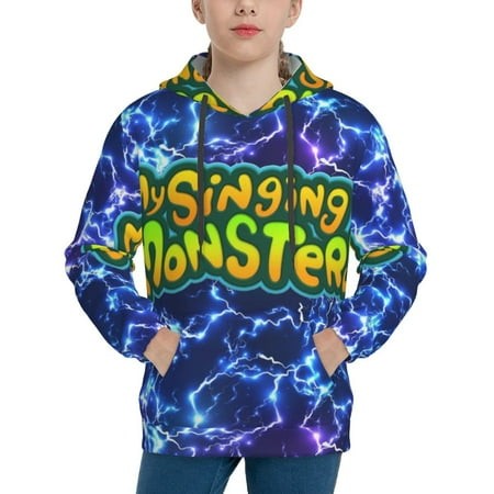 My Singing Monsters Youth Hoodies 3D Print Pullover Hooded Sweatshirt Unisex Casual Sweater Tops Blouse Long Sleeve Kids Hoodie X-Large