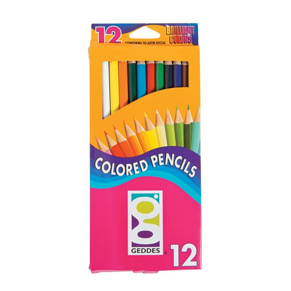 12 Ct. Colored Pencils Geddes - Basic Supplies - 12 Pieces