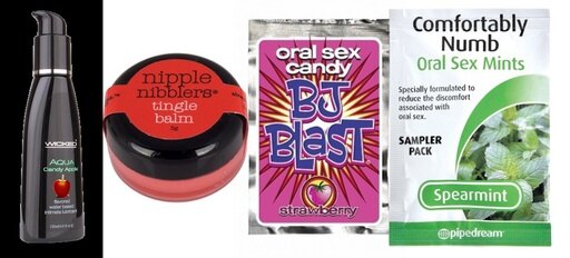 Aqua Candy Apple Flavored Water-Based Lubricant 2 Oz. Plus Nibbler Samples