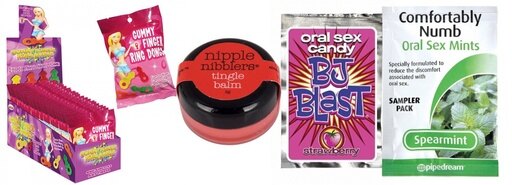 Gummy Finger Ring Dongs 12 Count Display Plus Nibbler Samples