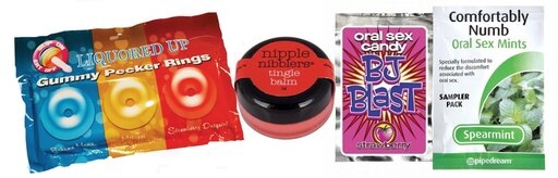 Liquored up Gummy Pecker Rings Plus Nibbler Samples
