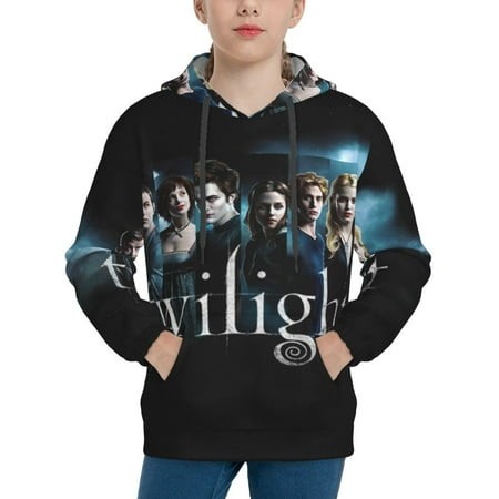 The Twilight Saga Youth Hoodies 3D Print Pullover Hooded Sweatshirt Unisex Casual Sweater Tops Blouse Long Sleeve Kids Hoodie X-Large