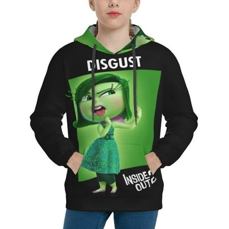 Inside Out Youth Hoodies 3D Print Pullover Hooded Sweatshirt Unisex Casual Sweater Tops Blouse Long Sleeve Kids Hoodie X-Large