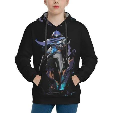 Valoranta Omen Youth Hoodies 3D Print Pullover Hooded Sweatshirt Unisex Casual Sweater Tops Blouse Long Sleeve Kids Hoodie X-Large