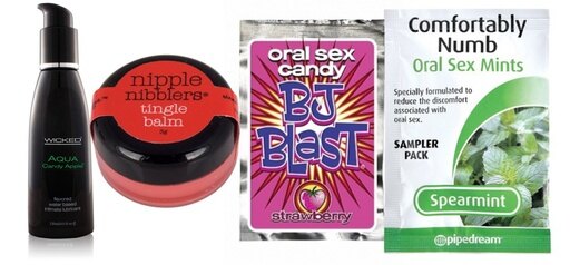 Aqua Candy Apple Flavored Water-Based Lubricant - 4 Oz. Plus Nibbler Samples