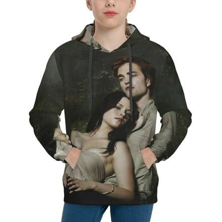 The Twilight Saga Youth Hoodies 3D Print Pullover Hooded Sweatshirt Unisex Casual Sweater Tops Blouse Long Sleeve Kids Hoodie X-Large