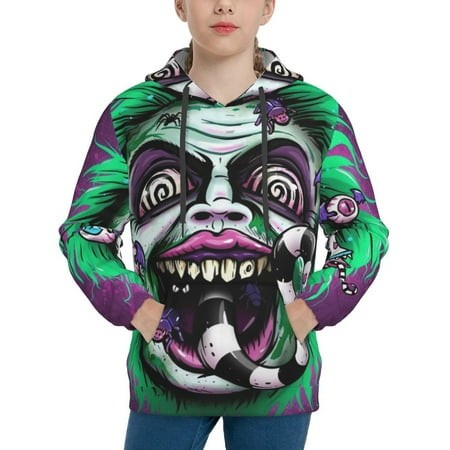 Beetlejuice Youth Hoodies 3D Print Pullover Hooded Sweatshirt Unisex Casual Sweater Tops Blouse Long Sleeve Kids Hoodie X-Large