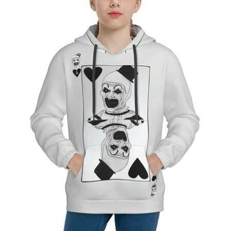 Terrifier Youth Hoodies 3D Print Pullover Hooded Sweatshirt Unisex Casual Sweater Tops Blouse Long Sleeve Kids Hoodie X-Large