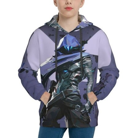 Valoranta Omen Youth Hoodies 3D Print Pullover Hooded Sweatshirt Unisex Casual Sweater Tops Blouse Long Sleeve Kids Hoodie X-Large