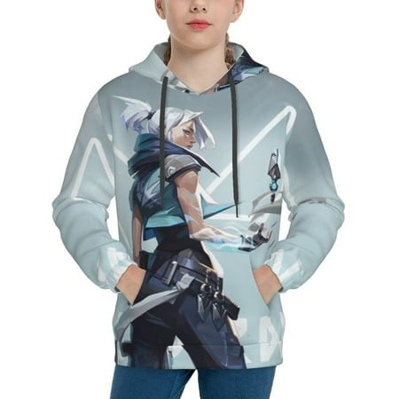 Valoranta Youth Hoodies 3D Print Pullover Hooded Sweatshirt Unisex Casual Sweater Tops Blouse Long Sleeve Kids Hoodie X-Large