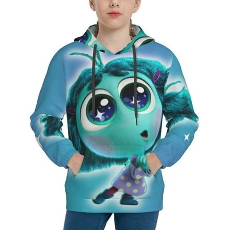 Inside Out Youth Hoodies 3D Print Pullover Hooded Sweatshirt Unisex Casual Sweater Tops Blouse Long Sleeve Kids Hoodie X-Large