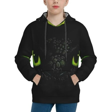 How to Train Your Dragon Youth Hoodies 3D Print Pullover Hooded Sweatshirt Unisex Casual Sweater Tops Blouse Long Sleeve Kids Hoodie X-Large