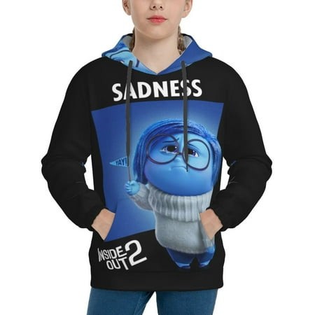 Inside Out Youth Hoodies 3D Print Pullover Hooded Sweatshirt Unisex Casual Sweater Tops Blouse Long Sleeve Kids Hoodie X-Large