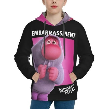 Inside Out Youth Hoodies 3D Print Pullover Hooded Sweatshirt Unisex Casual Sweater Tops Blouse Long Sleeve Kids Hoodie X-Large