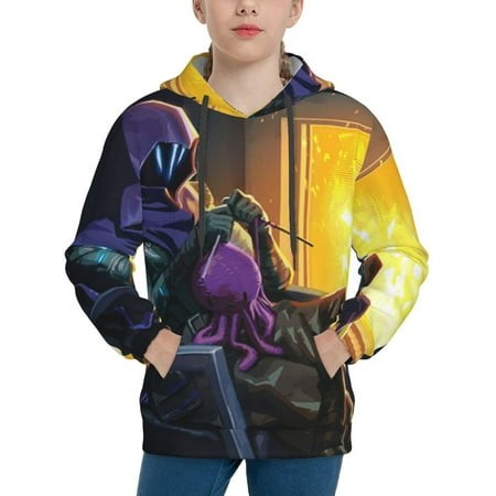 Valoranta Omen Youth Hoodies 3D Print Pullover Hooded Sweatshirt Unisex Casual Sweater Tops Blouse Long Sleeve Kids Hoodie X-Large