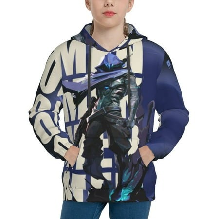 Valoranta Omen Youth Hoodies 3D Print Pullover Hooded Sweatshirt Unisex Casual Sweater Tops Blouse Long Sleeve Kids Hoodie X-Large