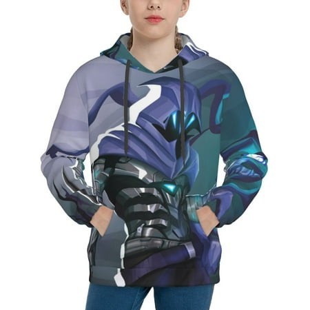 Valoranta Omen Youth Hoodies 3D Print Pullover Hooded Sweatshirt Unisex Casual Sweater Tops Blouse Long Sleeve Kids Hoodie X-Large