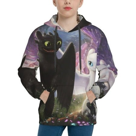 How to Train Your Dragon Youth Hoodies 3D Print Pullover Hooded Sweatshirt Unisex Casual Sweater Tops Blouse Long Sleeve Kids Hoodie X-Large