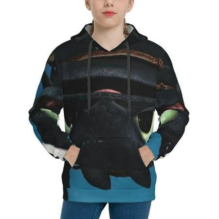 How to Train Your Dragon Youth Hoodies 3D Print Pullover Hooded Sweatshirt Unisex Casual Sweater Tops Blouse Long Sleeve Kids Hoodie X-Large