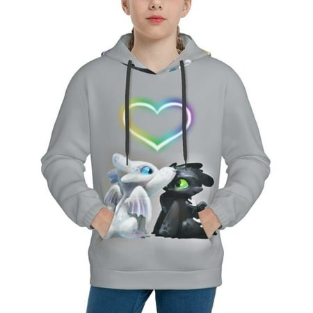 How to Train Your Dragon Youth Hoodies 3D Print Pullover Hooded Sweatshirt Unisex Casual Sweater Tops Blouse Long Sleeve Kids Hoodie X-Large